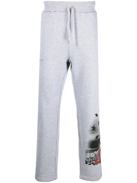 graphic-print track pants
