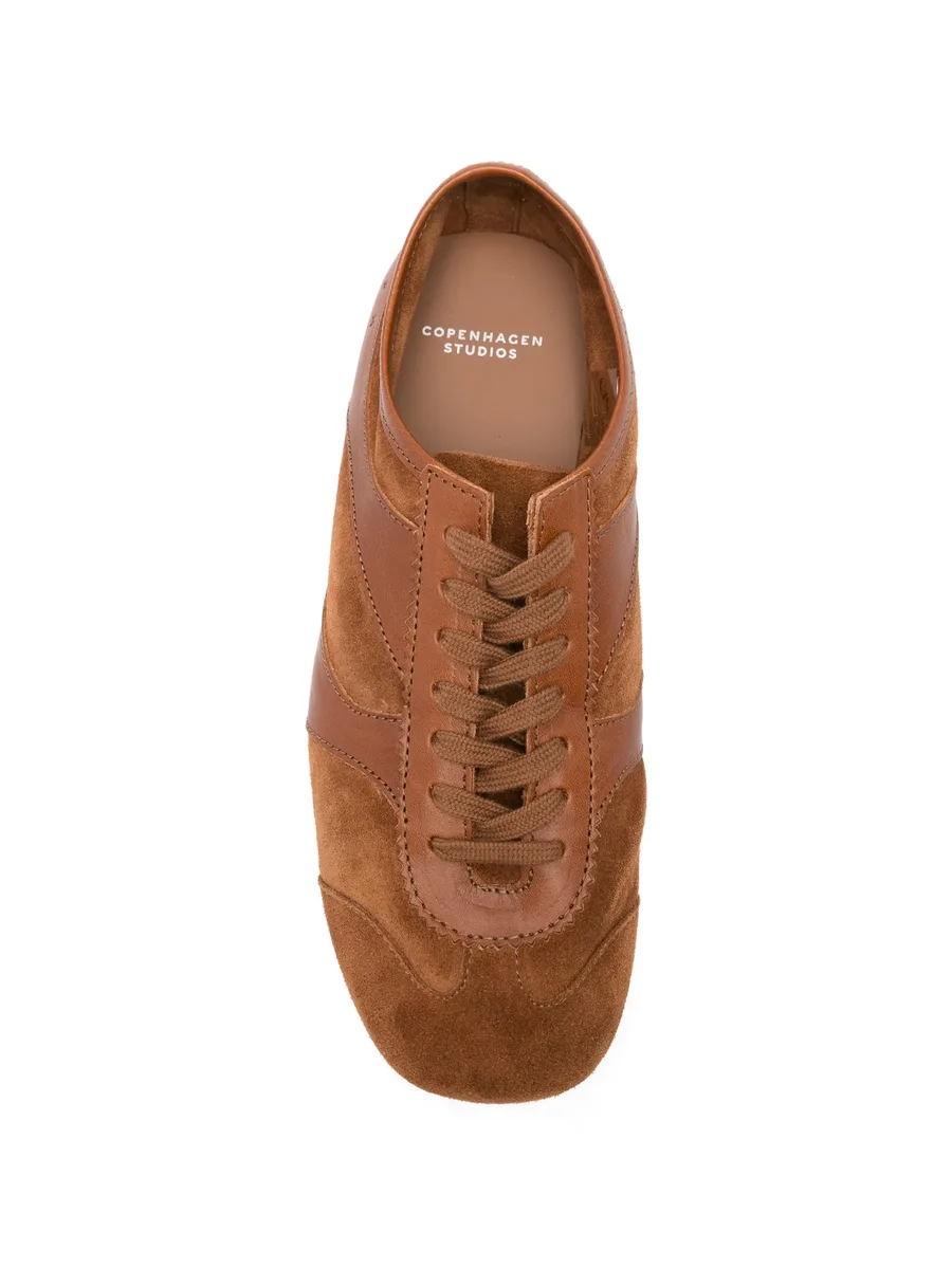panelled leather sneakers 8