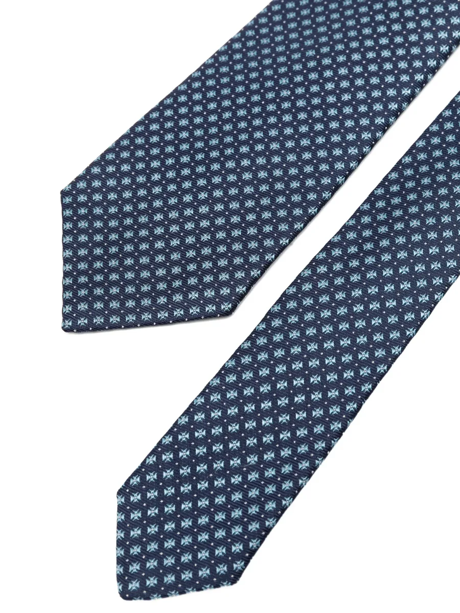 geometric-pattern silk tie 6