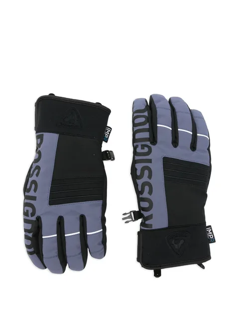 logo-print gloves