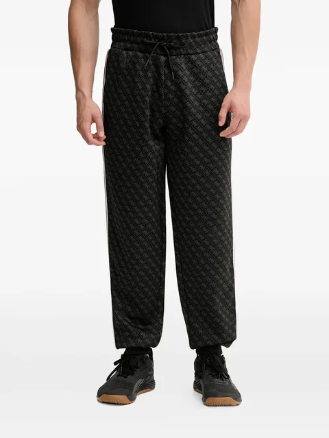 pattern side stripe track pants
