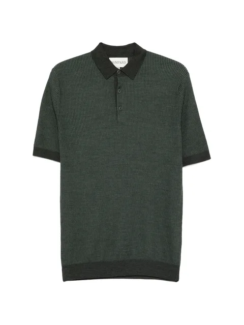 ribbed polo shirt