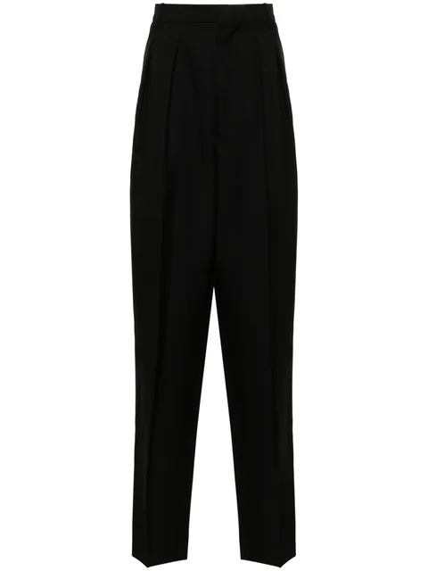 pleated tailored trousers