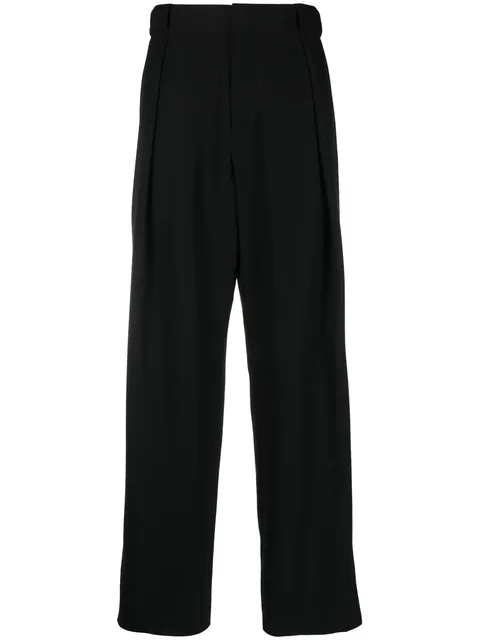 wide-leg tailored trousers