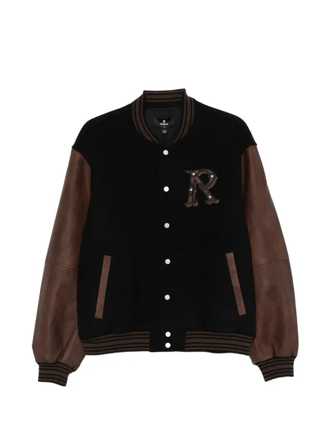 logo-appliqué bomber jacket