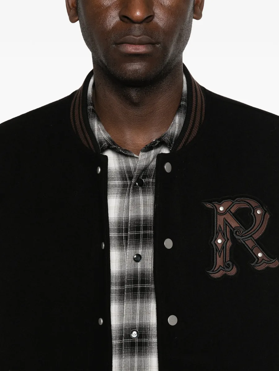 logo-appliqué bomber jacket 10