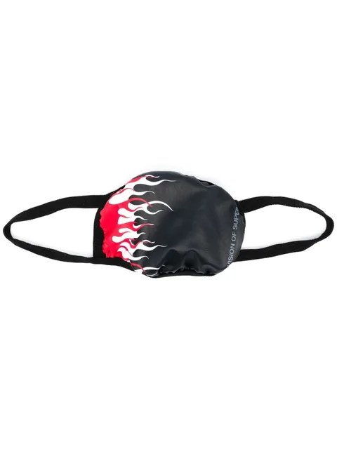 flame-print face mask