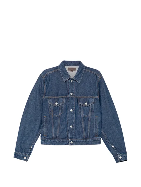 contrast-stitch denim jacket
