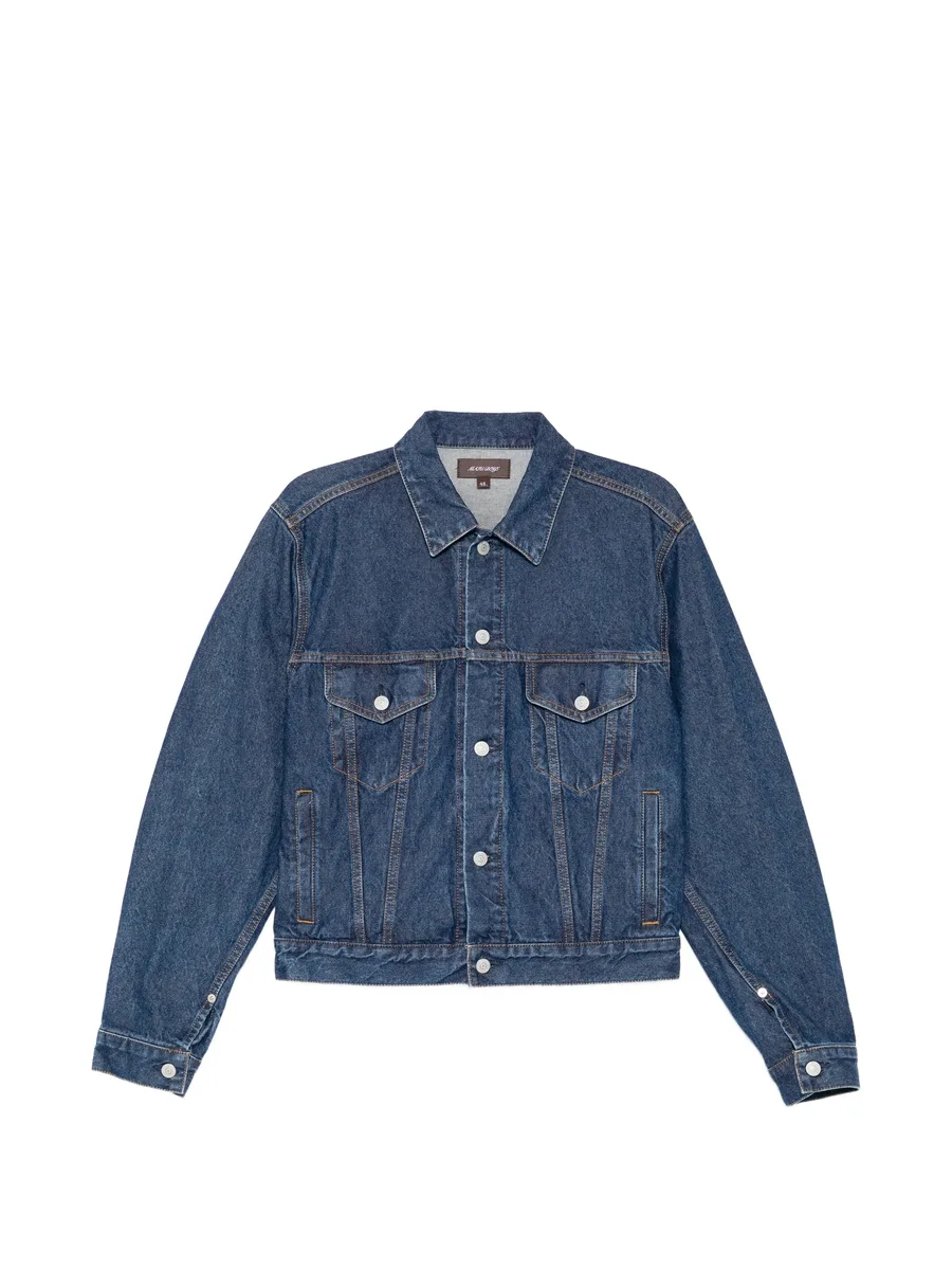 contrast-stitch denim jacket 2