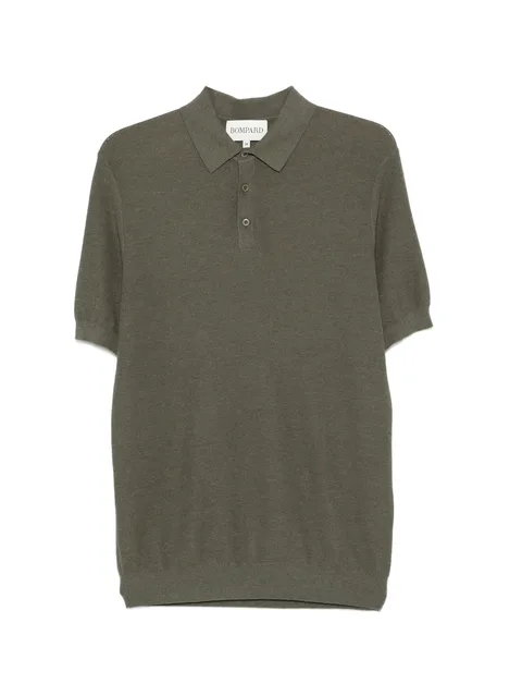 piqué-knit button-fastening polo shirt