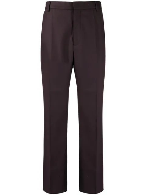 Jun twill straight-leg trousers
