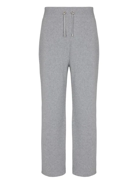 recycled cashmere-wool blend track pants