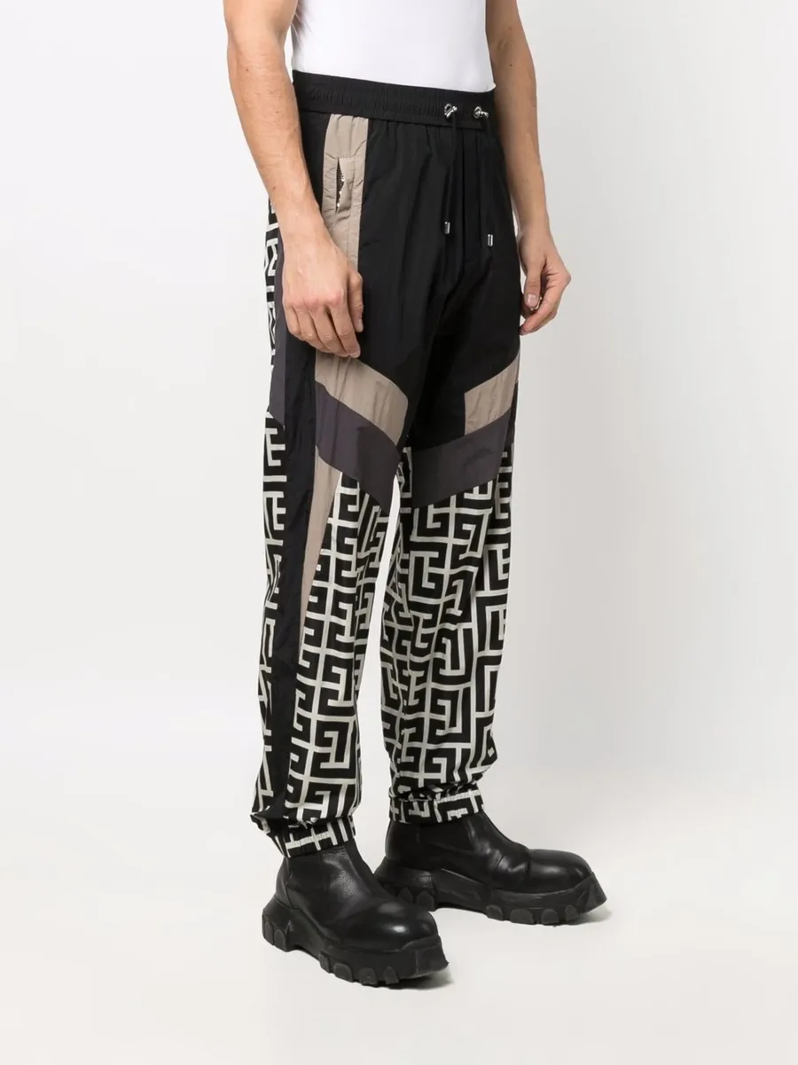 colour-blocked monogram track pants 5