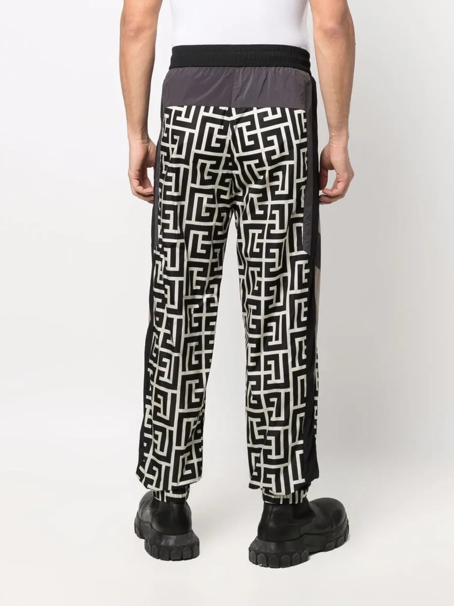 colour-blocked monogram track pants 8