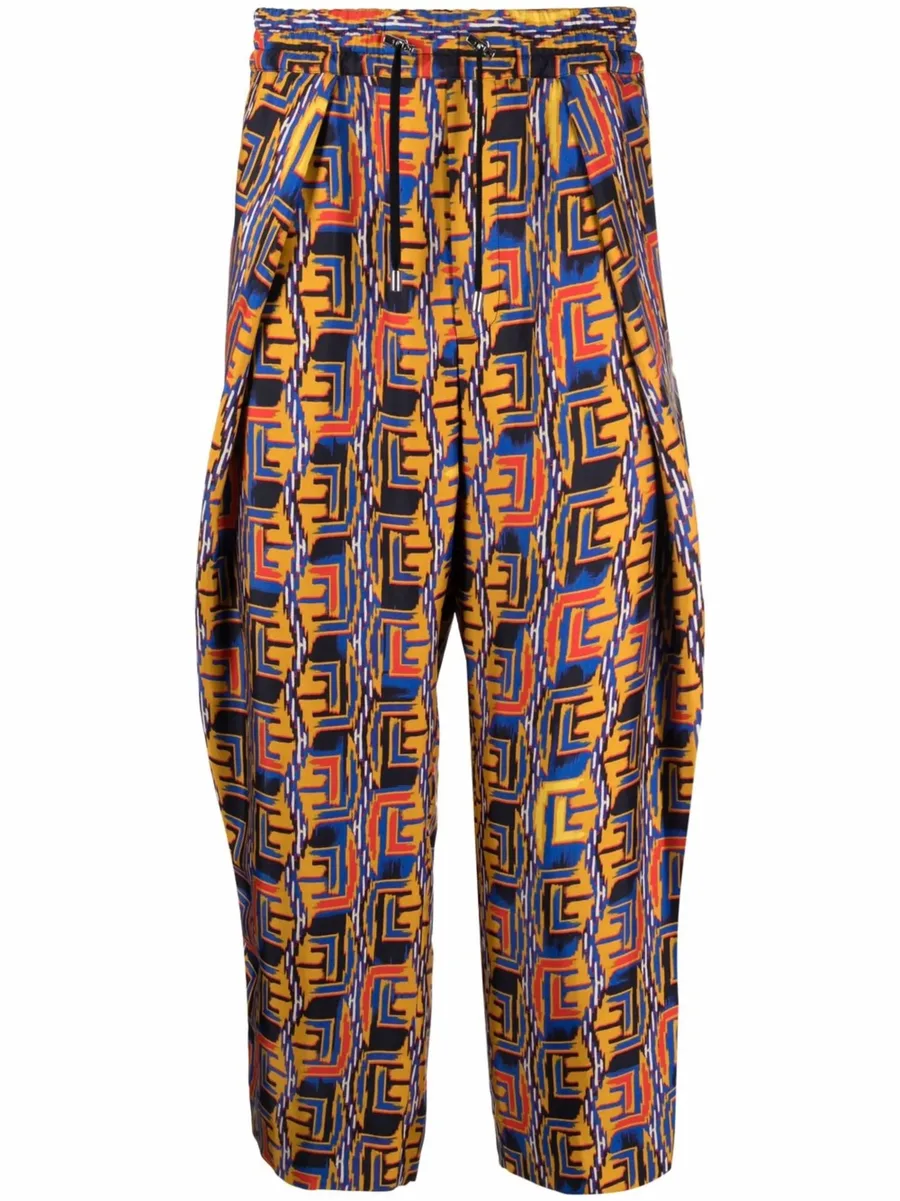 graphic-print cropped trousers 2