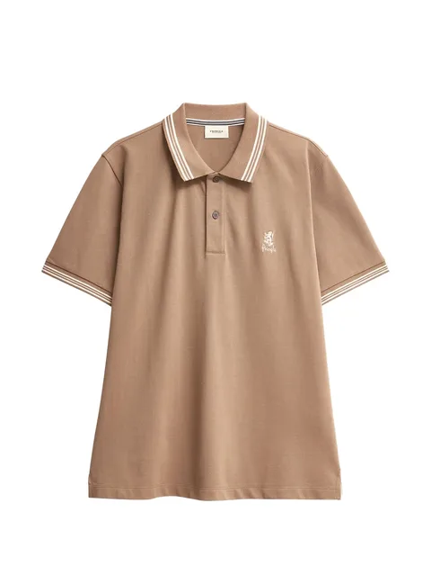 piqué-knit tipped polo shirt
