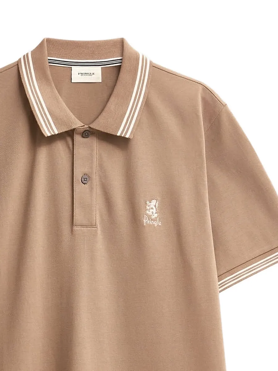 piqué-knit tipped polo shirt 4