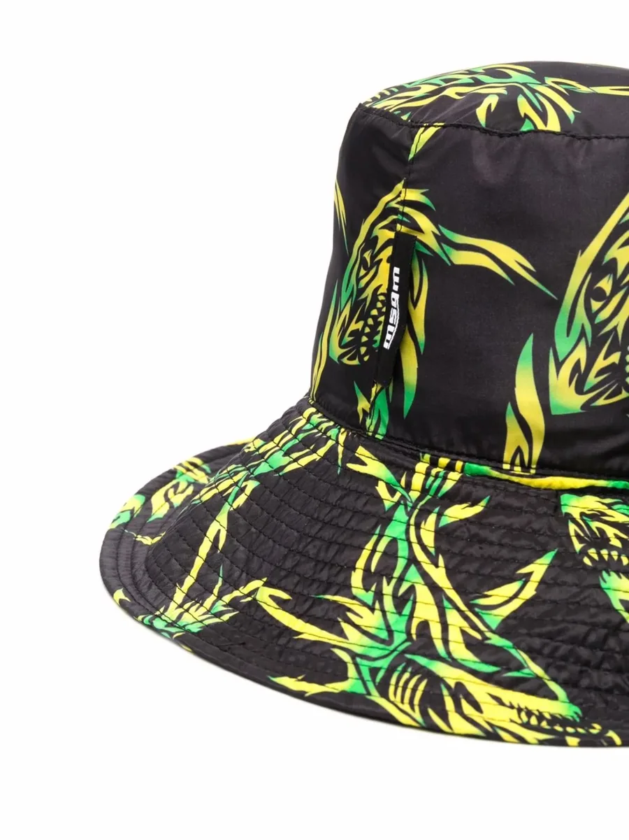 asbtract-print bucket hat 4