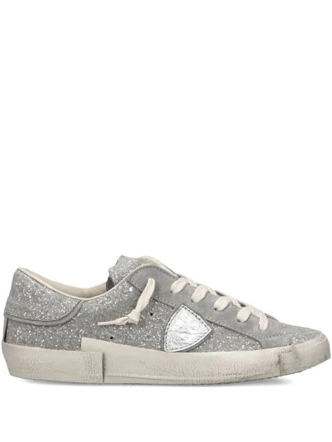 Prsx glitter appliqued low trainers