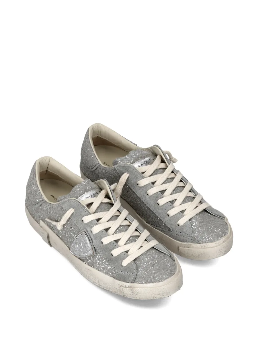 Prsx glitter appliqued low trainers 4