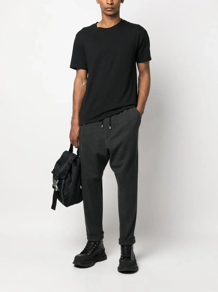 low-crotch drawstring-waist trousers 4