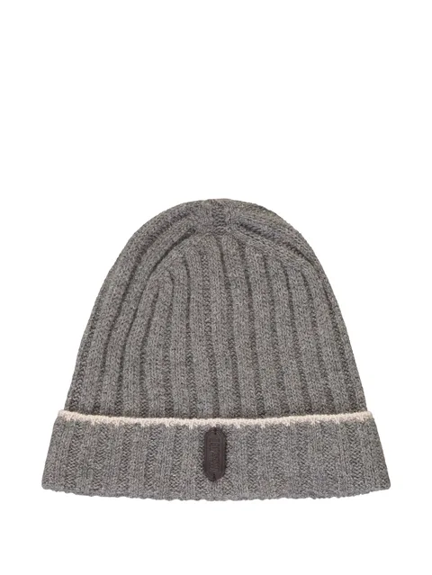 ribbed band knitted beanie hat