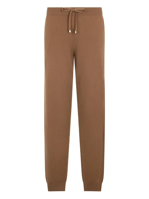 drawstring-waist knitted trousers
