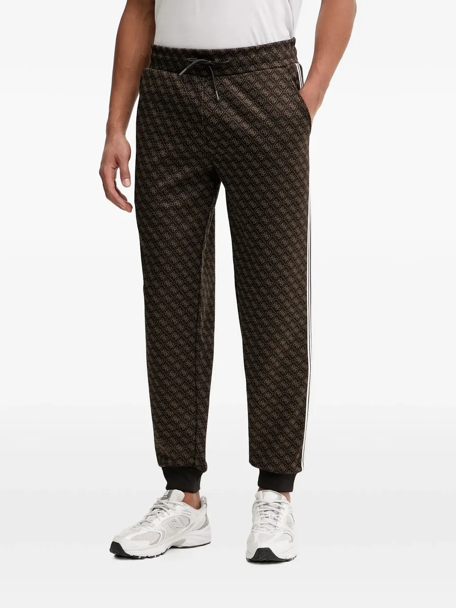 monogram-print side-stripe track pants 2