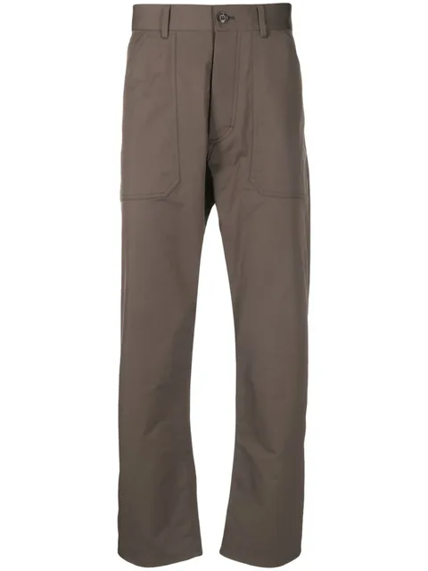 high-rise straight-leg trousers