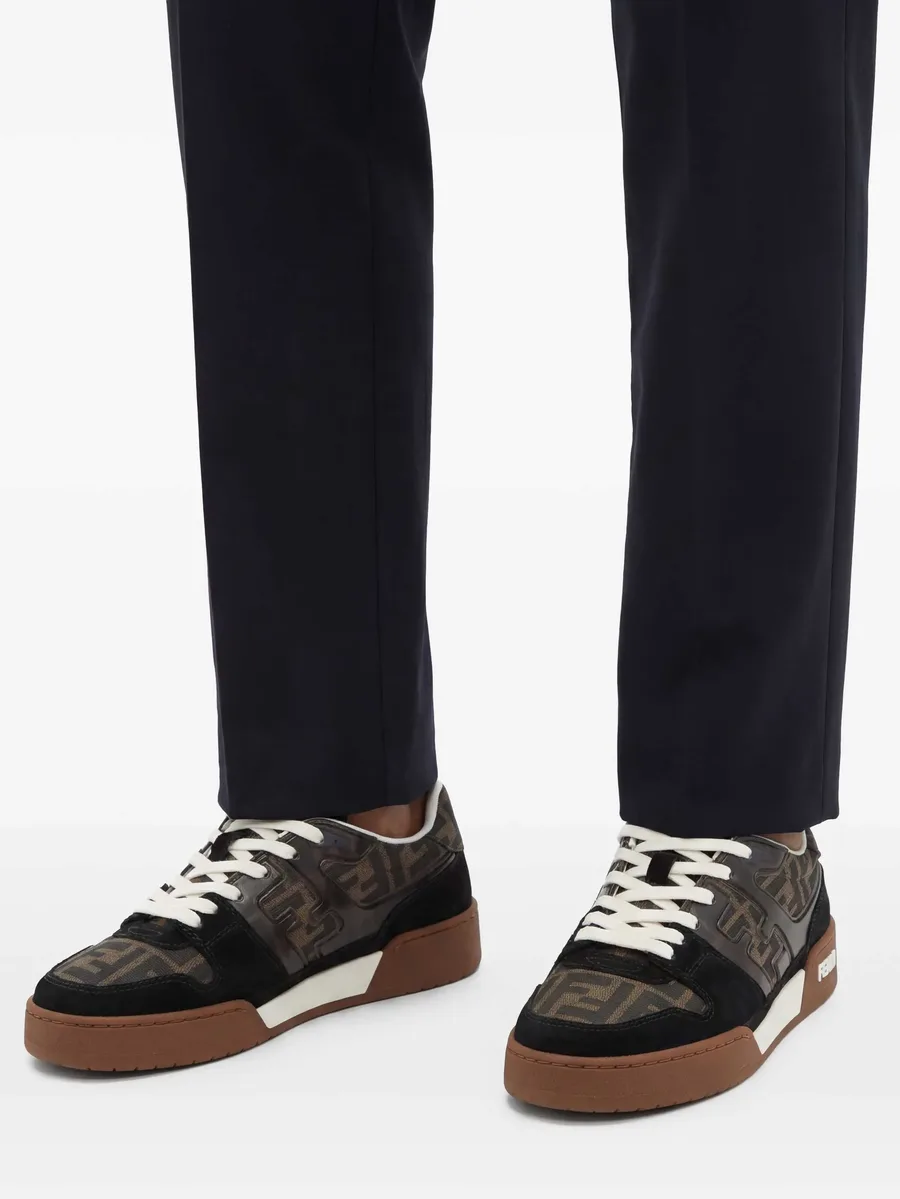 Zucca-monogram panelled sneakers 4