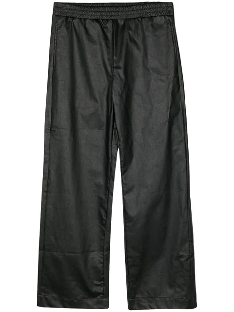 graphic-print elasticated-waist trousers
