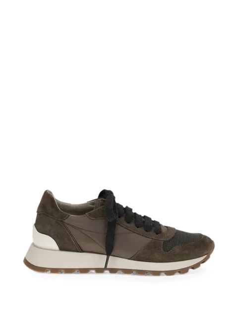 Monile suede-panelled sneakers