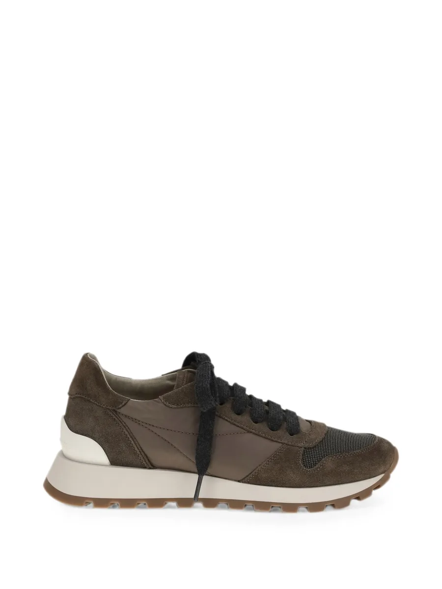 Monile suede-panelled sneakers 1
