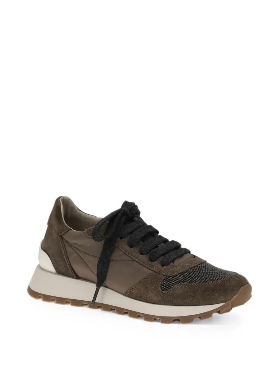 Monile suede-panelled sneakers 3