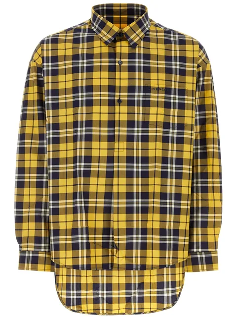 check-print shirt