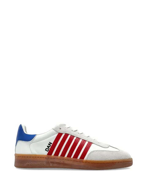 Boxer striped leather sneakers