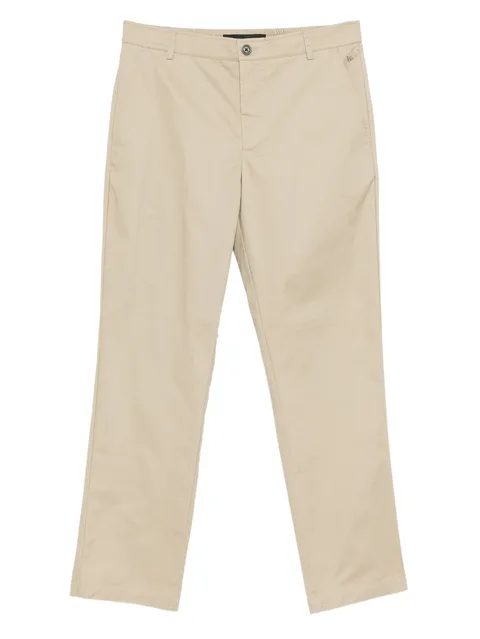 logo-plaqued chino trousers