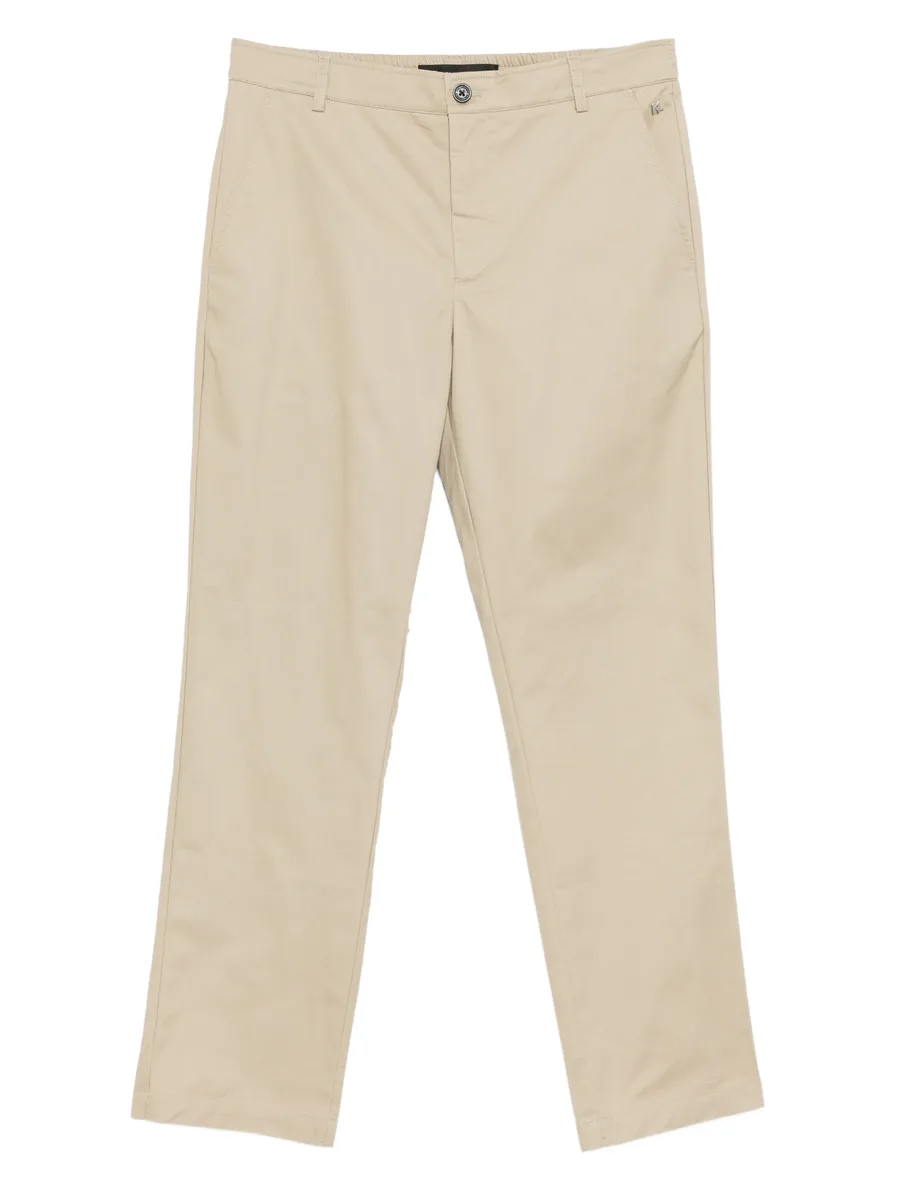logo-plaqued chino trousers 2