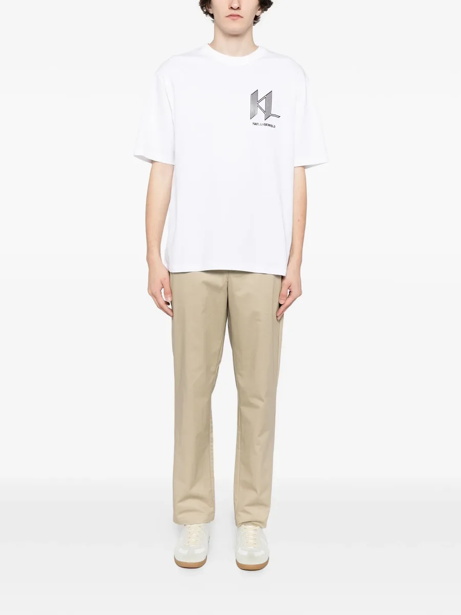 logo-plaqued chino trousers 4