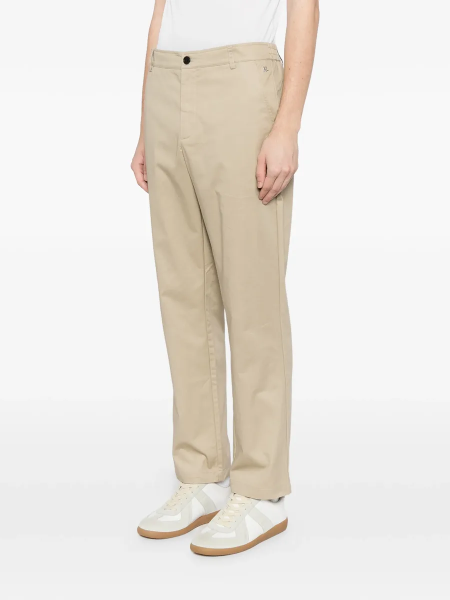 logo-plaqued chino trousers 5
