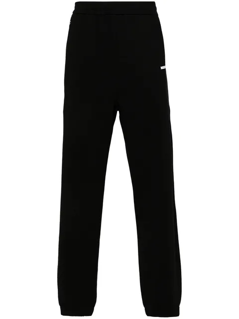 chevron-inserts cotton track pants