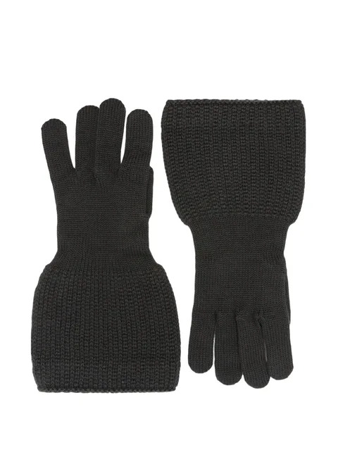 ribbed knit gloves