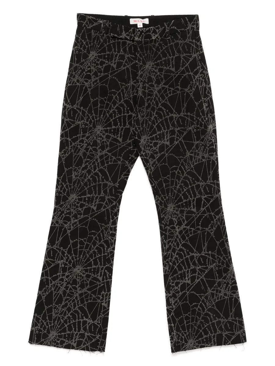 flocky-web flared trousers 2