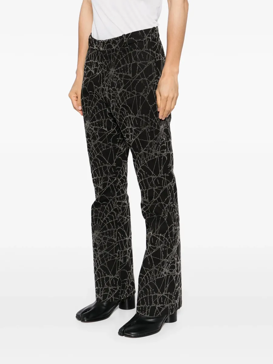 flocky-web flared trousers 5