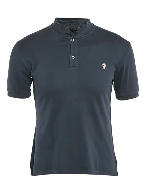 skull-detail polo shirt