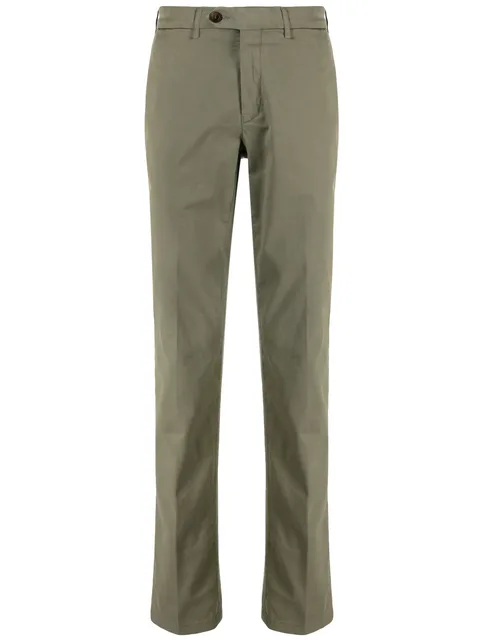 mid-rise straight-leg chino trousers