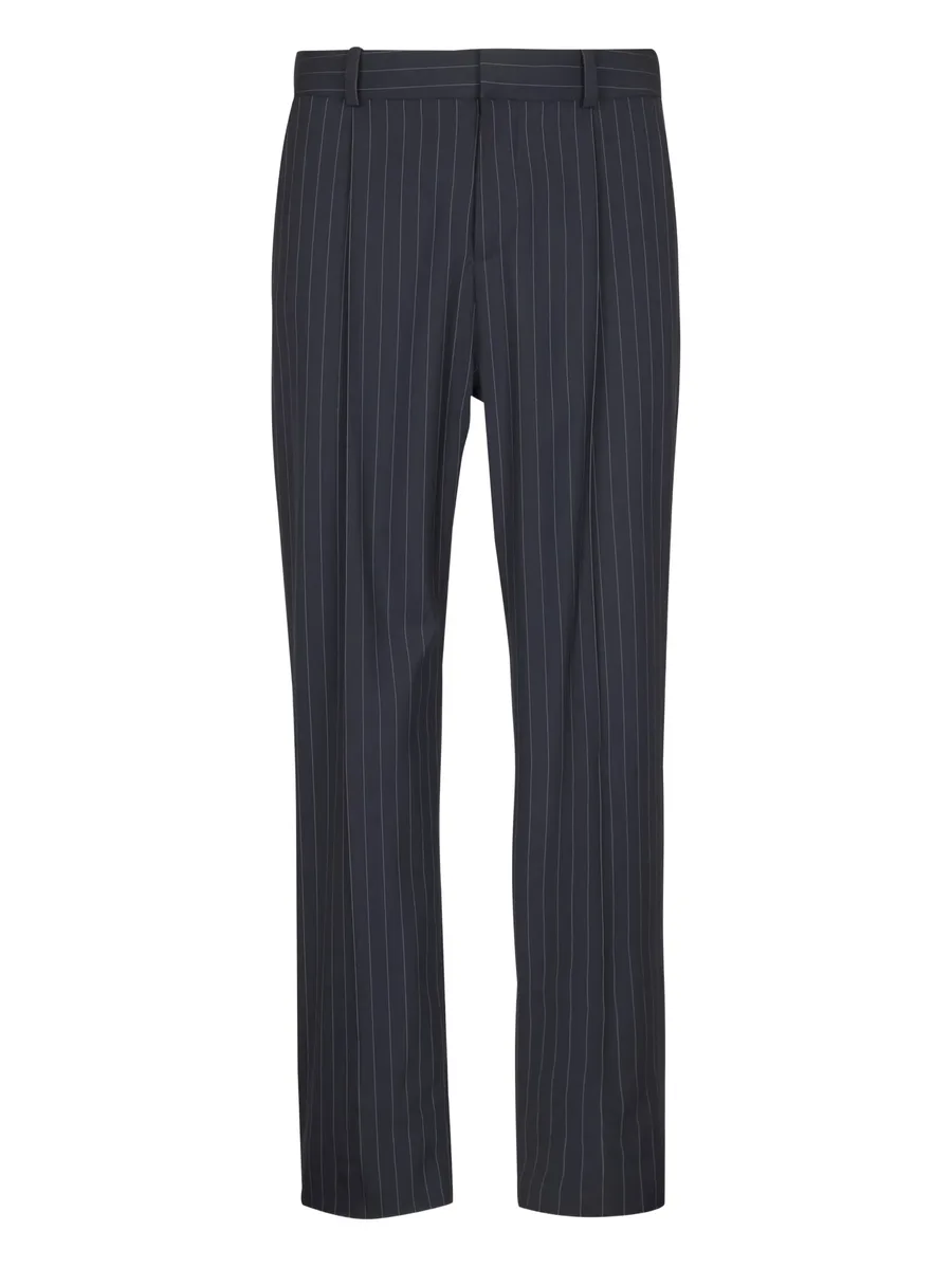 pinstripe-pattern pleated trousers 1