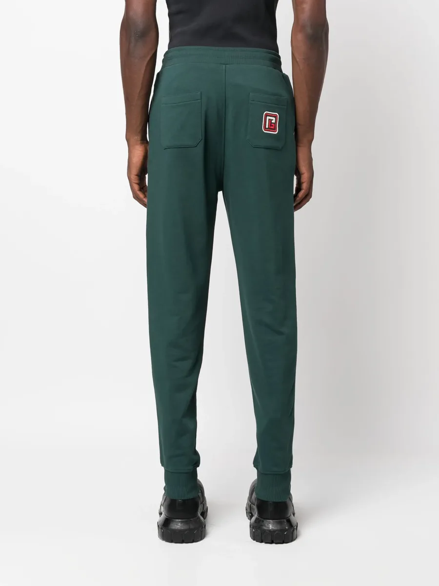 logo-patch cotton track pants 8