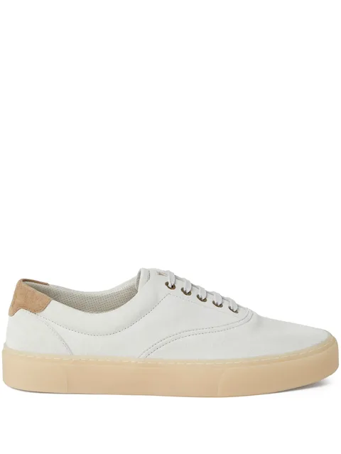low-top suede sneakers