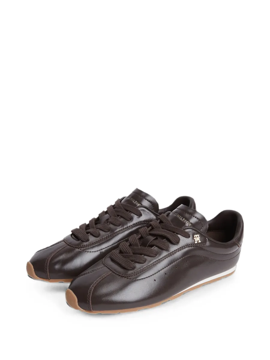 monogram leather sneakers 4